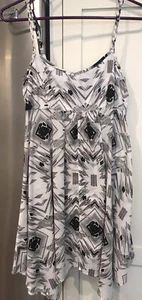 New Volcom Side Street Jr’s Cotton Black White Sleeveless Dress Sz XS/TP/8 - Picture 1 of 9
