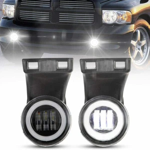 Pair For Dodge Ram Fog Lights 1994-2002 1500 2500 3500 OEM LED Modification DIY - Picture 1 of 8