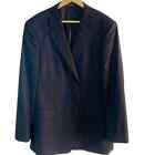 Mattarazi Uomo Size 52L Men's Sport Coat Jacket Navy Blue Wool Cashmere