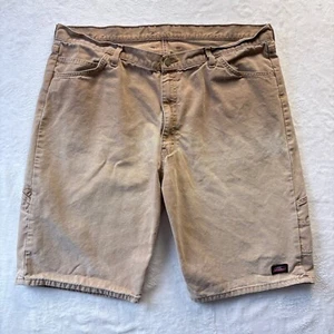 Vtg Dickies Carpenter Shorts Men Sz 42 Tan Work Utility Y2K Casual 12" Inseam - Picture 1 of 16