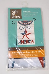 Rain or Shine House Garden American Flag with Bike, Flowers 12.5" x 18" New - Picture 1 of 3