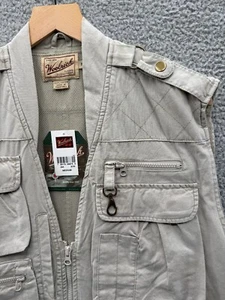 Vintage Woolrich 584 Straw Vest Mens Medium Tan Fishing Hiking NEW WITH TAGS - Picture 1 of 12