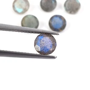 4 Stck. Set Natürlicher Labradorit Edelstein 6 mm Rund Facettiertschliff Cabochon Schmuck - Bild 1 von 4