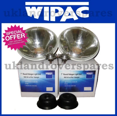LAND ROVER DEFENDER HEADLIGHT HALOGEN CONVERSION KIT - COMES WITH H4 BULBS WIPAC - Image 1 of 4