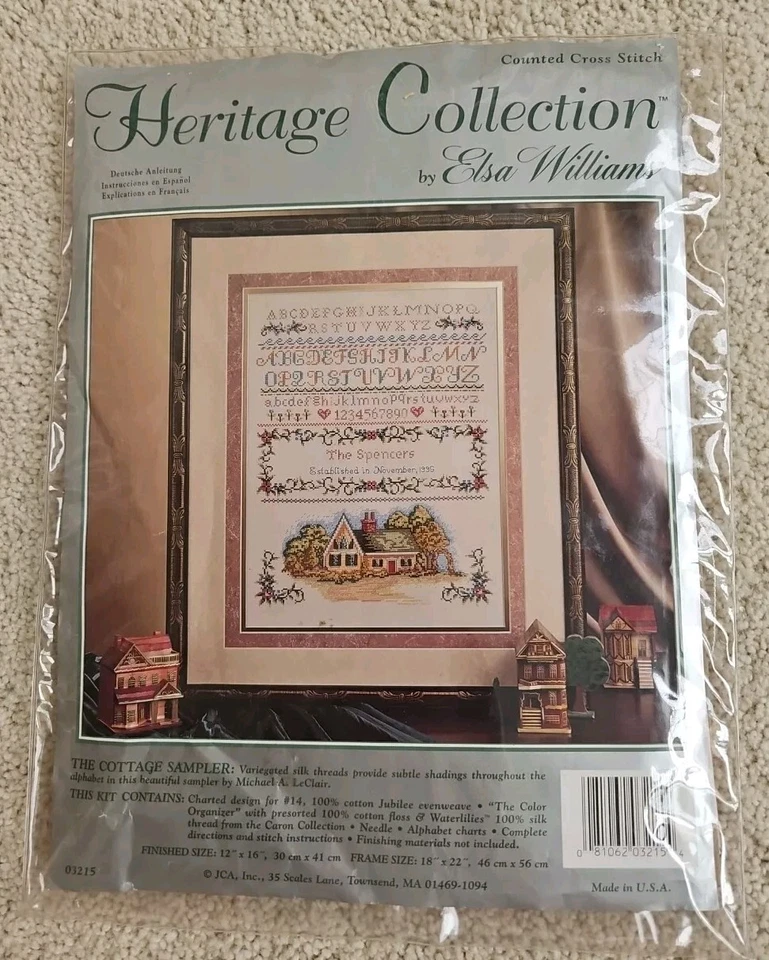 Heritage Collection Elsa Williams The Cottage Sampler Counted Cross Stitch 03215 - Image 1 of 4