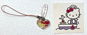 HELLO KITTY Sanrio emailliertes Metall Herzband Handyanhänger & temporäres Tattoo - Bild 1 von 6