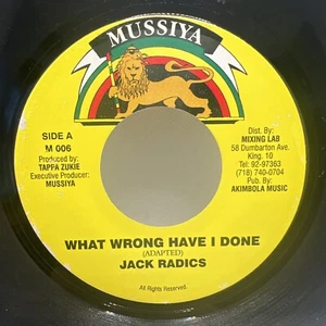 Jack Radics - RARE REGGAE Version / What Wrong Have I Done - Ex! MUSSIYA JAMAICA - Bild 1 von 5