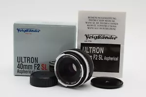 RARE!《 TOP MINT 》Voigtlander ULTRON 40mm f2 SL ASPHERICAL Lens For MD From Japan - Picture 1 of 12