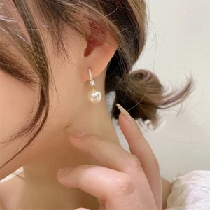 Elegante Damen Perlen Anhänger Ohrringe Koreanische Mode für Frauen - Bild 1 von 5
