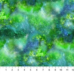 Northcott Universe by Adrian Chesterman DP24860 74 Green Texture Cotton BTY - Picture 1 of 1
