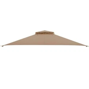 ANGELES HOME Gazebo Replacement 10'x 12' Top Air Vent + Drainage Holes Brown - Picture 1 of 7