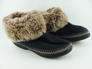 isotoner faux fur boot slippers