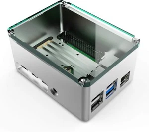 Anidees Raspberry Pi 4 Gehäuse Pro High Silber - Bild 1 von 1