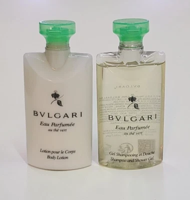 Bvlgari Eau Parfumee Au The Vert Acondicionador para Cabello y Champú Set Tamaño de Viaje Foto 1 de 4