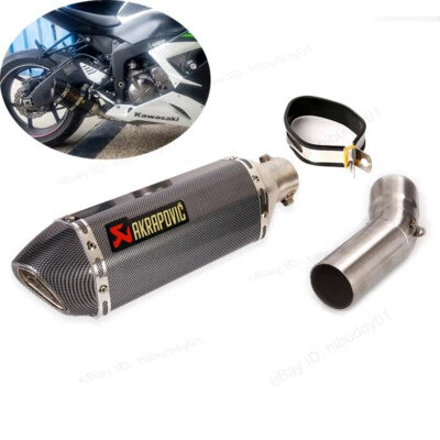 Silenciadores silenciadores de 51 mm tubo de enlace de escape medio para Kawasaki Ninja ZX6R 2009-2023 Foto 1 de 4