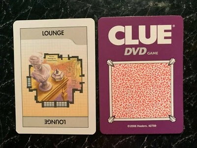 Clue DVD Lounge LOCATION CARD Game Replacement Piece 2006 Hasbro - Image 1 of 3