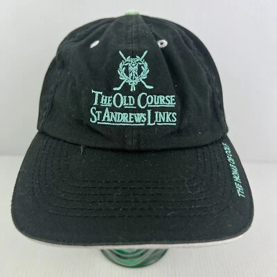 The Old Course St Andrew's Links Official Embroidered Hat Black/Blue - Image 1 of 4