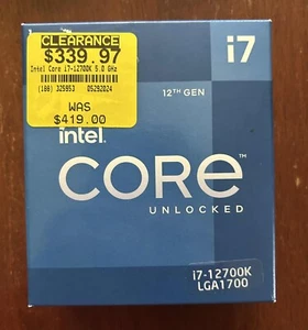 Intel Core i7-12700K 3.6 GHz 12-Core LGA 1700 12th Gen Desktop Processor *NEW* - Bild 1 von 4
