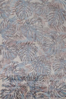 Alfombra oriental de lana de 7'x10' abstracta hecha a mano india con estampado natural Foto 1 de 4