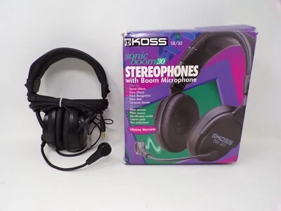 Koss SB 30 Sterophones with boom microphone untested  739 - Image 1 of 4