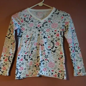 Old Navy Girl's Medium (Size 8) Long Sleeve Colorful T-shirt Earth Themed - Picture 1 of 5
