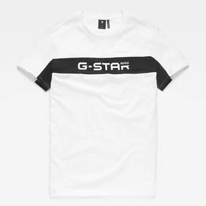 Men's G-Star Raw Graphic 80 T-Shirt Milk/Dark Black S/S T-Shirt Tee 100% Cotton - Picture 1 of 7