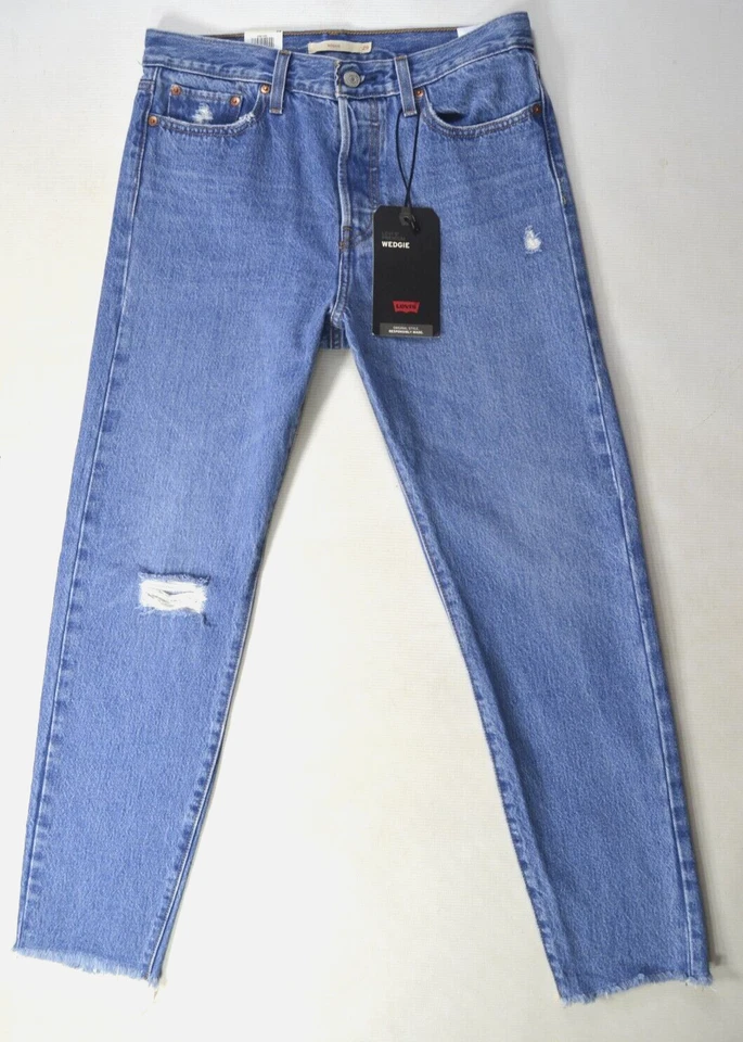 Vintage Levi's 607 High Waist Knot Crop Jeans W31 Size UK 12 Women Ladies Wedgie