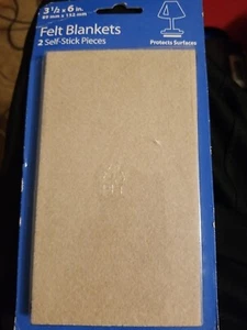 Self-Stick Furniture Felt Sheet Cut into Any Shape 3-1/2" x 6" Sheets x 2 - Picture 1 of 3