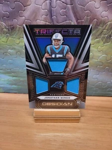 2023 Panini Obsidian Trifecta Jonathan Mingo Rookie Triple Patch /199 Panthers - Picture 1 of 2