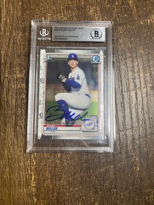 Bobby Miller signed first bowman chrome beckett COA authentic autograph 