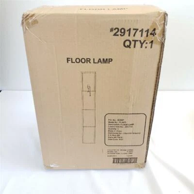 = Lámpara de pie de estante de peltre de 62,75" Style Selections PL4471 Foto 1 de 4