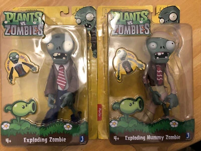 ULTRA RARE Plants vs. Zombies PVZ Exploding Mummy and Zombie Figures Set - Image 1 of 4