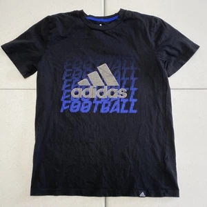 Adidas Short Sleeve Shirt Youth Medium Black Used - Picture 1 of 7