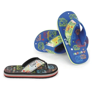 Urban Beach Bubble Bus Van Branded Kids Childrens Flip Flops Beach Shoes Wide VW - Picture 1 of 3