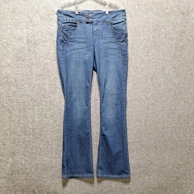 Royalty Jeans By YMI  Womens Size 10 Blue Denim Bootcut Embellished Pocket 32x32 - Image 1 of 4