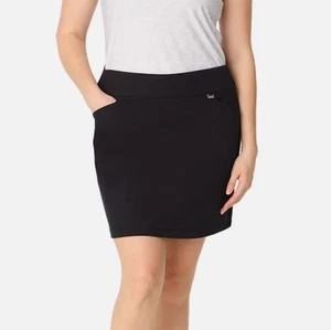 Greg Norman Ladies' Invisible Zipper Elastic Waistband Skort | Black | X-Small - Picture 1 of 3