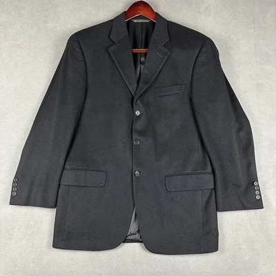 Jaqueta Jack Victor Blazer Masculina 40R Preta Loro Piana Cashmere Sagewood SPJ GUC - Imagem 1 de 4