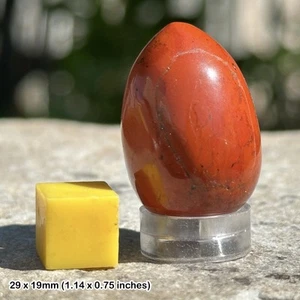 Crystal Red Jasper Egg – 32x25mm – Genuine Madagascar Specimen – Certificate - Picture 1 of 1