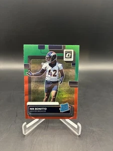 2022 Donruss Nik Bonito Red Green Prizm Optic Preview Denver Broncos P-380 - Picture 1 of 2