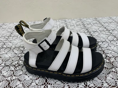 Dr. Martens Blaire Hydro Leather Strap Sandals Womens Size 7 White Docs - Image 1 of 4