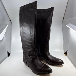 Tuckernuck Brown Kate Middleton Leather Knee High Equestrian Boots Size 10.5 - Picture 1 of 12
