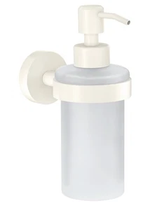tesa MOON WHITE Seifenspender, weiß matt, satiniertes Glas, 200 ml - Bild 1 von 7