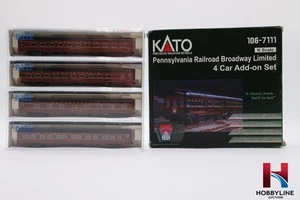 Kato  106-7111 Pennsylvania Broadway Limited 4 Car Add-on Set | NEW | RARE - Picture 1 of 7