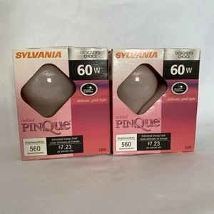 Sylvania Pink Light Bulb 60W Watt 4 Bulbs USA MADE Tickled PINQue 560 Lumens - Picture 1 of 6