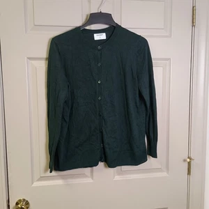 Old Navy Damen Strickjacke Größe 1X Plus Jägergrün Knopfleiste Langarm - Bild 1 von 4
