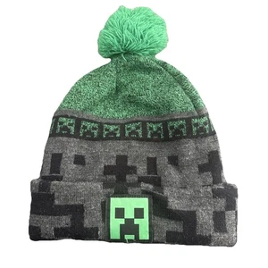 Minecraft Video Game Youth Mojang Toboggan Pom Pom Winter Hat Kids OSFM - Picture 1 of 8