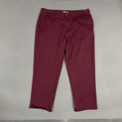 IZOD Chino Pants Mens 40x30 (Fits 40x28) Maroon Classic Cut Saltwater Cotton - Image 1 of 4
