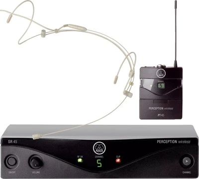 AKG PW45 Presenter Set Band M Headset Mikrofon Taschensender Empfänger Antenne