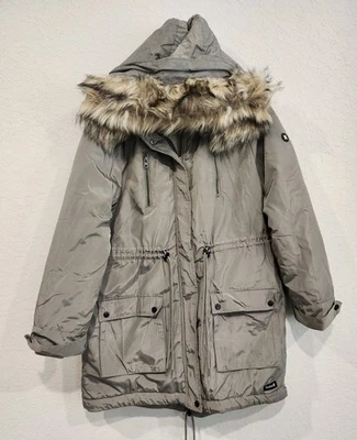 🧥 Chaqueta parka con capucha de piel sintética Hurley - para mujer talla M Foto 1 de 4