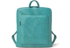 Backpack handle hand bag 2 in1 shopper women genuine vegan leather 30605 turquoise - Picture 1 of 7